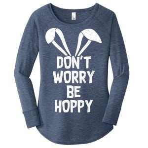 Don't Worry Be Hoppy Women's Perfect Tri Tunic Long Sleeve Shirt