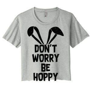 Don't Worry Be Hoppy Women's Crop Top Tee