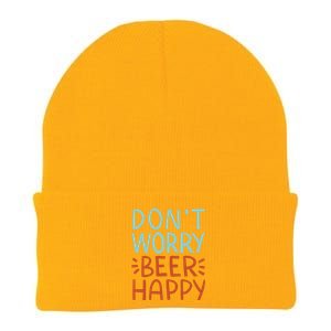 Don't Worry Beer Happy Knit Cap Winter Beanie