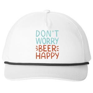 Don't Worry Beer Happy Snapback Five-Panel Rope Hat