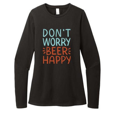 Don't Worry Beer Happy Womens CVC Long Sleeve Shirt