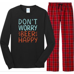 Don't Worry Beer Happy Long Sleeve Pajama Set