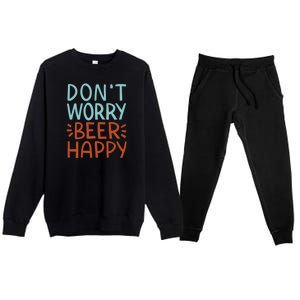 Don't Worry Beer Happy Premium Crewneck Sweatsuit Set