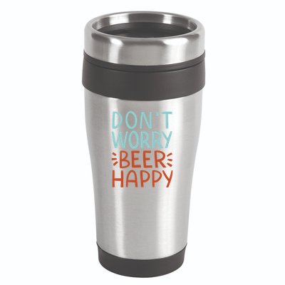 Don't Worry Beer Happy 16oz Travel Tumbler