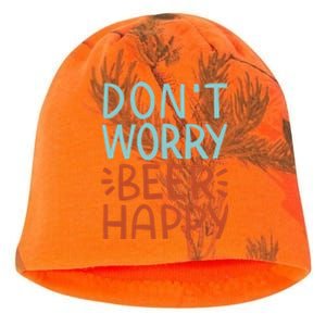 Don't Worry Beer Happy Kati - Camo Knit Beanie