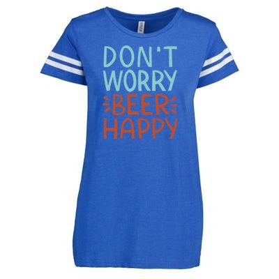 Don't Worry Beer Happy Enza Ladies Jersey Football T-Shirt