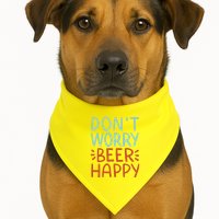 Don't Worry Beer Happy USA-Made Doggie Bandana