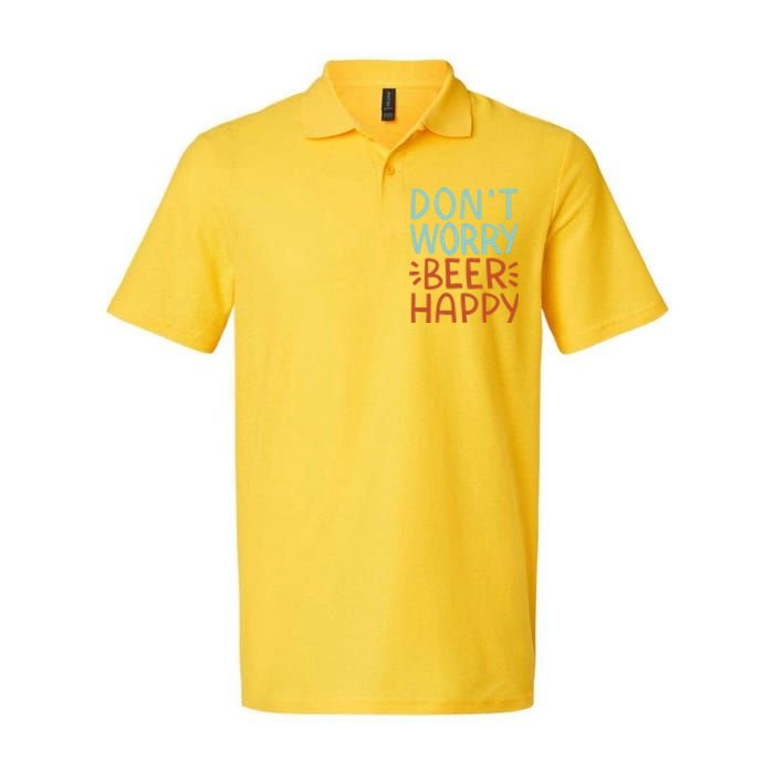 Don't Worry Beer Happy Softstyle Adult Sport Polo