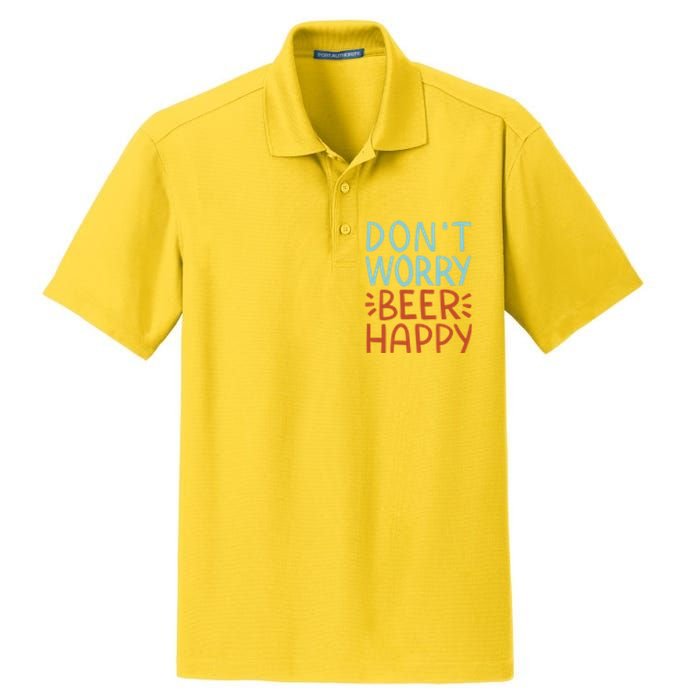 Don't Worry Beer Happy Dry Zone Grid Polo