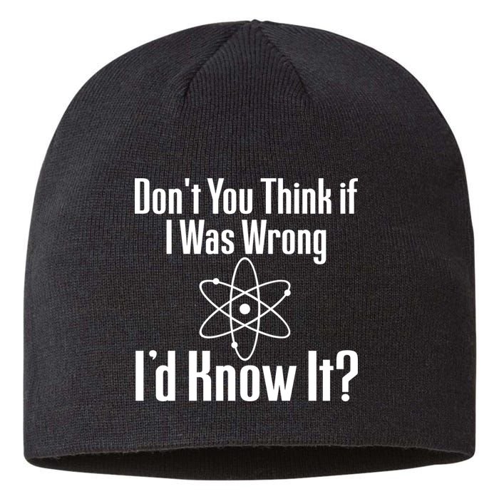 Don't You Think That If I Was Wrong I'd Know It? Sustainable Beanie