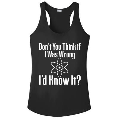 Don't You Think That If I Was Wrong I'd Know It? Ladies PosiCharge Competitor Racerback Tank