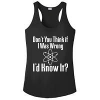 Don't You Think That If I Was Wrong I'd Know It? Ladies PosiCharge Competitor Racerback Tank