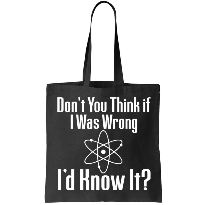 Don't You Think That If I Was Wrong I'd Know It? Bag