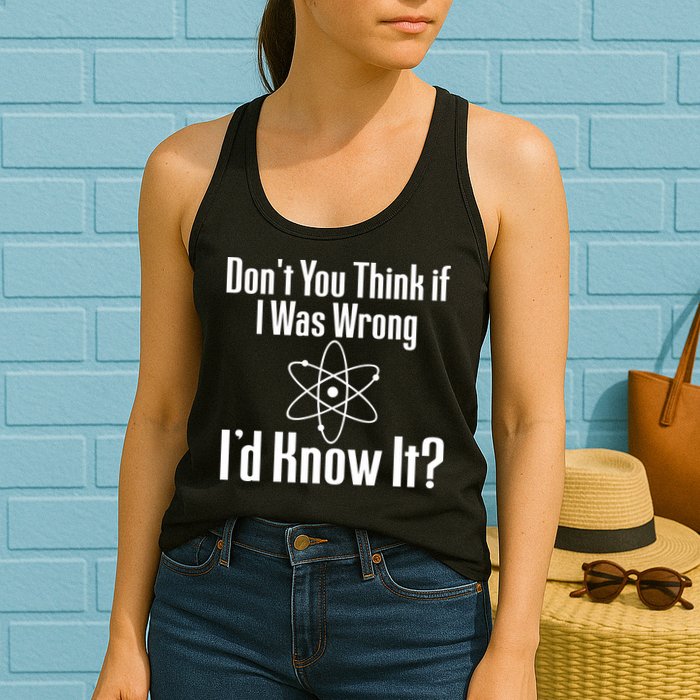 Don't You Think That If I Was Wrong I'd Know It? Womens Tank Top