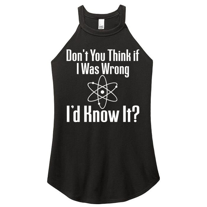 Don't You Think That If I Was Wrong I'd Know It? Women's Perfect Tri Rocker Tank