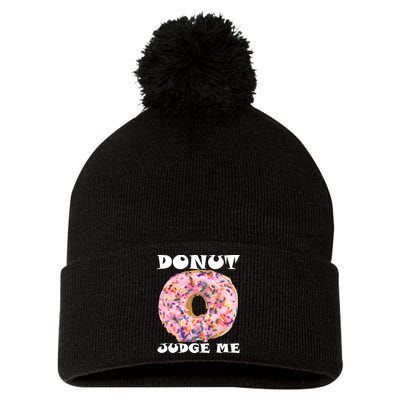 Donut Judge Me Pom Pom 12in Knit Beanie