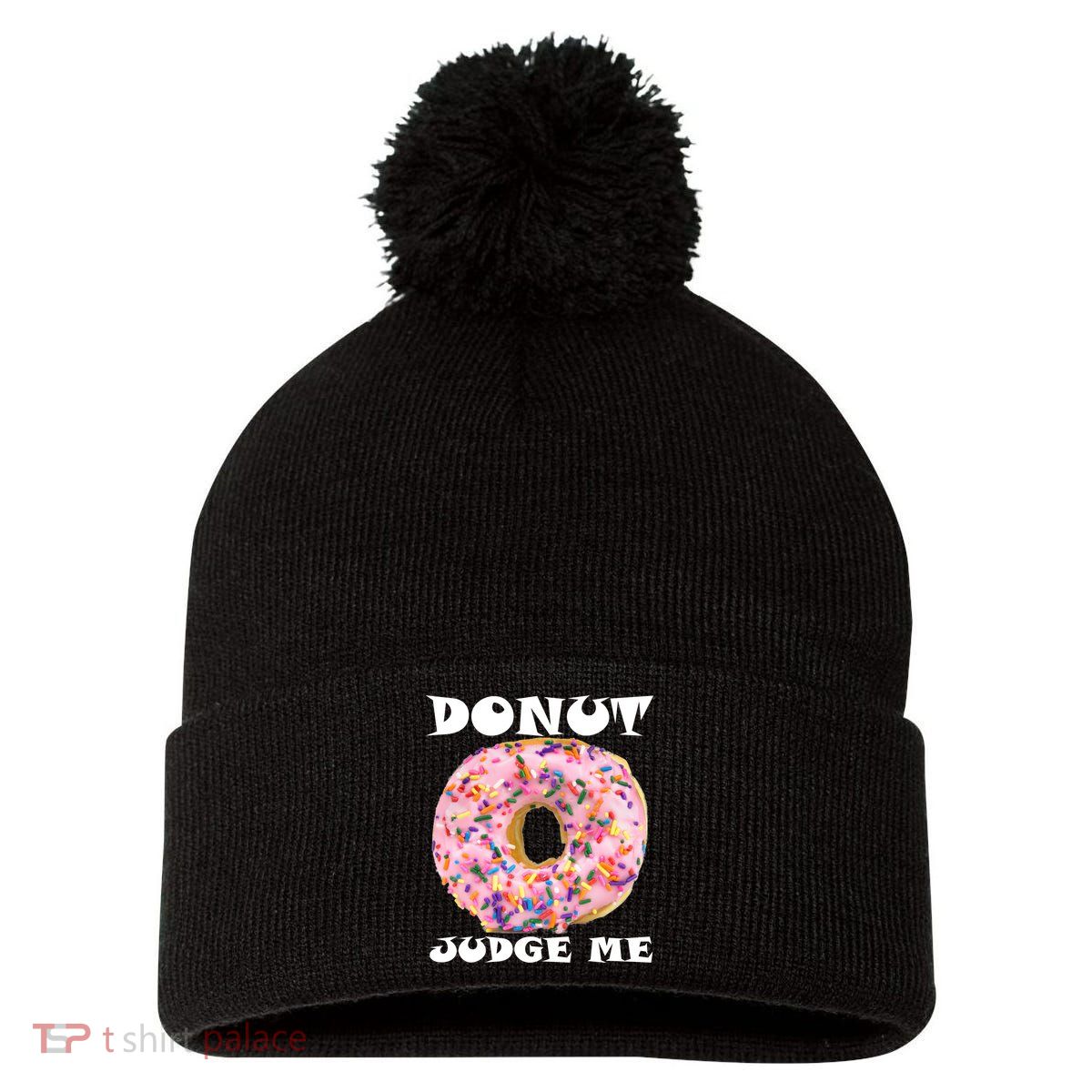 Donut Judge Me Pom Pom 12in Knit Beanie