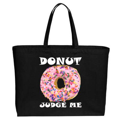 Donut Judge Me Cotton Canvas Jumbo Tote