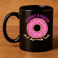 Donut Stress 11oz C Handle Ceramic Mug