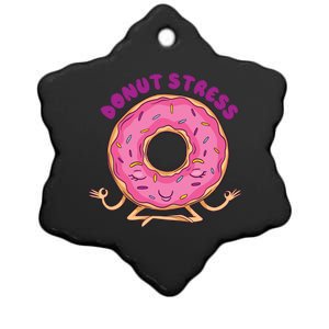 Donut Stress Ceramic Star Ornament