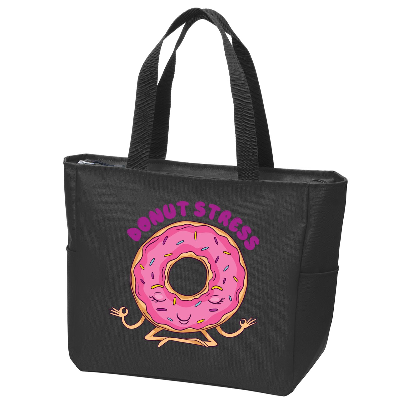 Donut Stress Zip Tote Bag