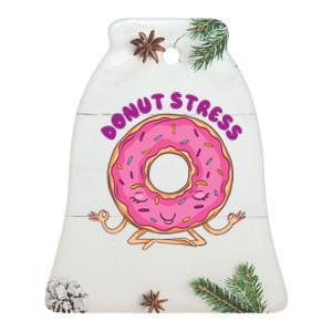 Donut Stress Ceramic Bell Ornament