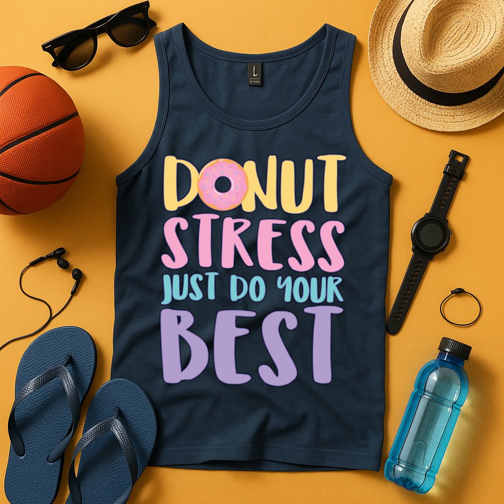 Donut Stress Just Do Your Best Tank Top