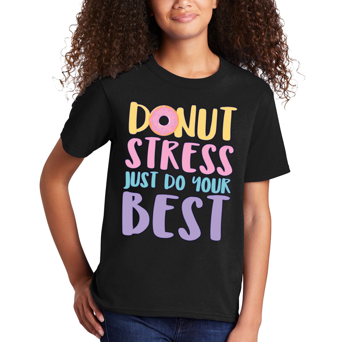 Donut Stress Just Do Your Best Kids T-Shirt
