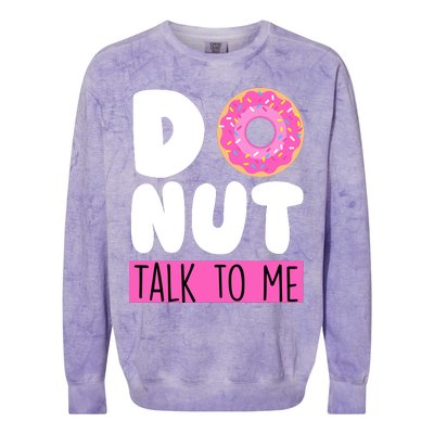 Donut Talk To Me Colorblast Crewneck Sweatshirt