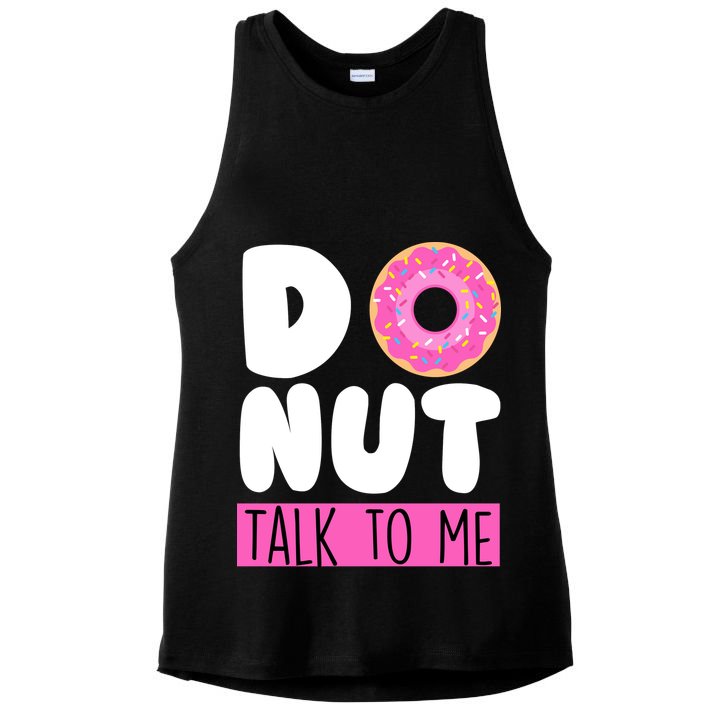 Donut Talk To Me Ladies PosiCharge Tri-Blend Wicking Tank