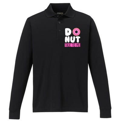 Donut Talk To Me Performance Long Sleeve Polo