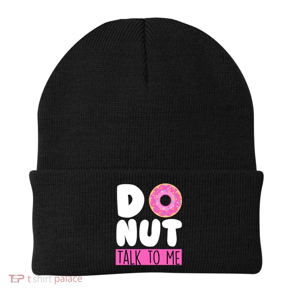 Donut Talk To Me Knit Cap Winter Beanie