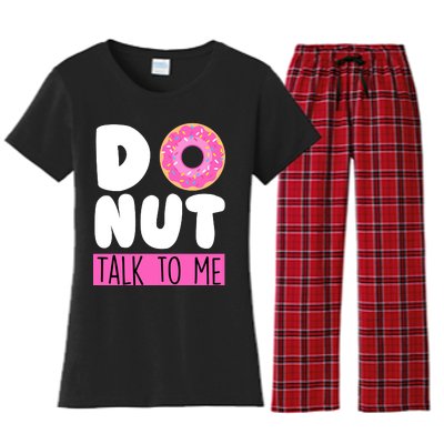 Donut Talk To Me Women's Flannel Pajama Set