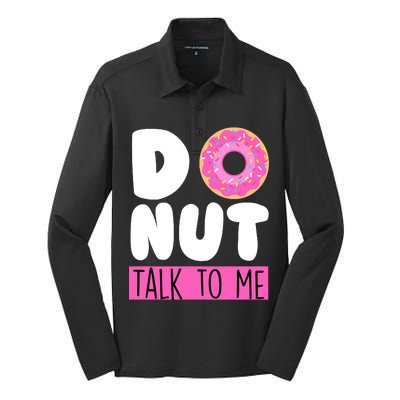 Donut Talk To Me Silk Touch Performance Long Sleeve Polo