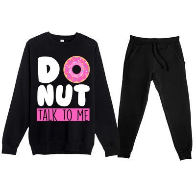 Donut Talk To Me Premium Crewneck Sweatsuit Set