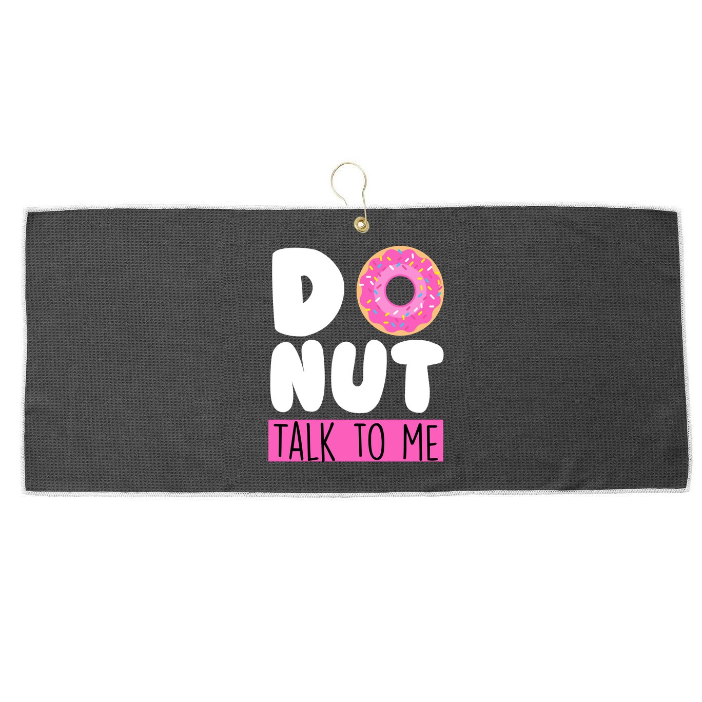 Donut Talk To Me Large Microfiber Waffle Golf Towel