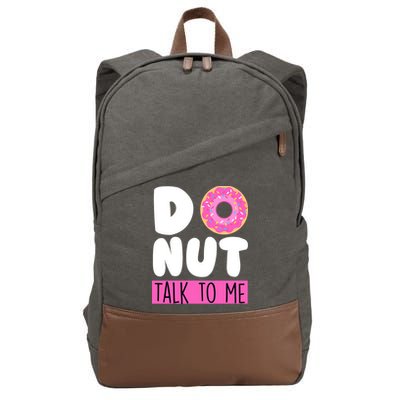 Donut Talk To Me Cotton Canvas Backpack