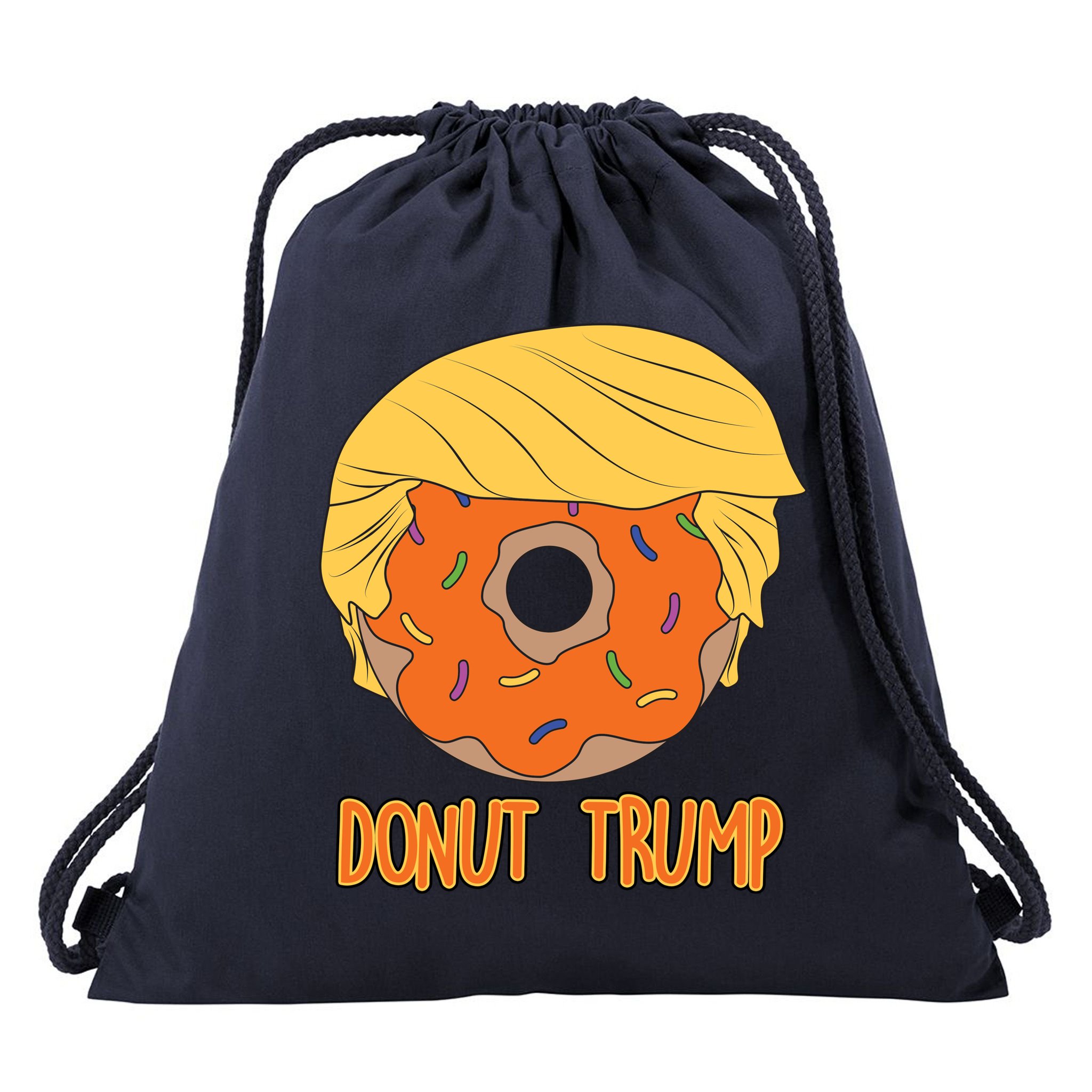 Donut Trump Drawstring Bag