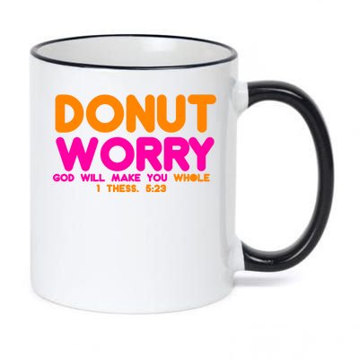 Donut Worry 11oz Black Color Changing Mug