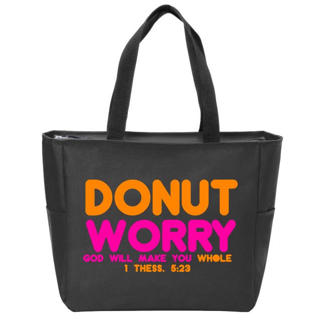 Donut Worry Zip Tote Bag