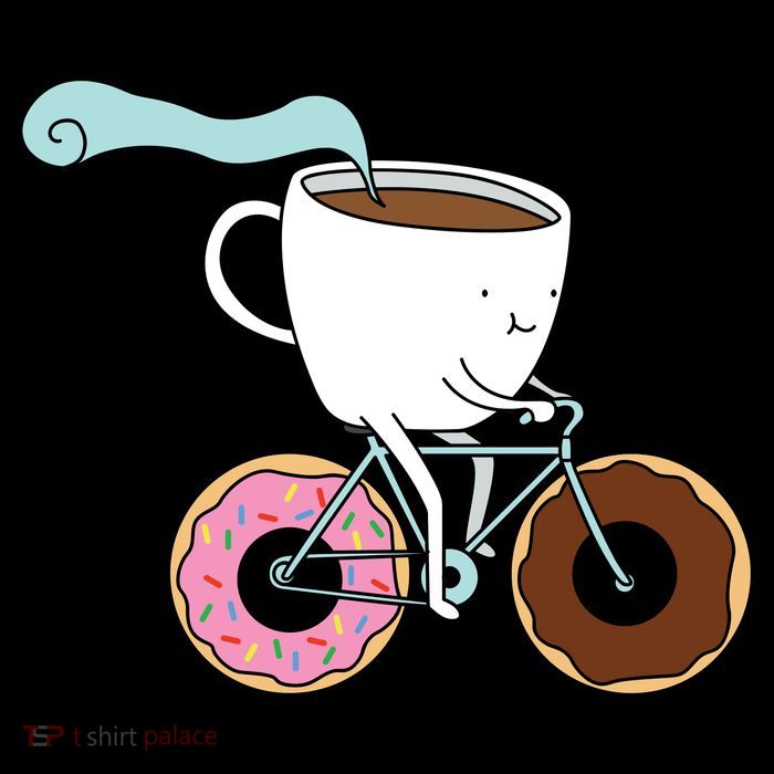 Donuts Coffee Bicycle  Backpack