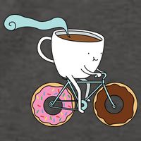 Donuts Coffee Bicycle  Vector Backpack