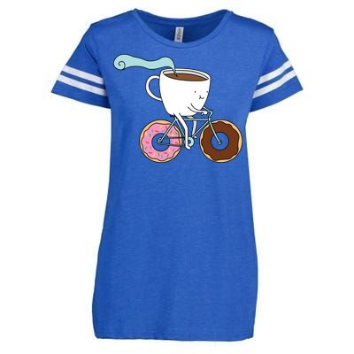 Donuts Coffee Bicycle  Enza Ladies Jersey Football T-Shirt