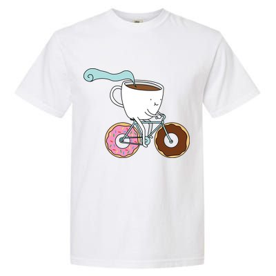 Donuts Coffee Bicycle  Garment-Dyed Heavyweight T-Shirt