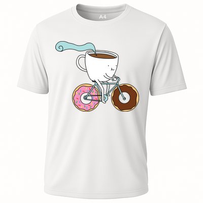 Donuts Coffee Bicycle  Performance Shirt
