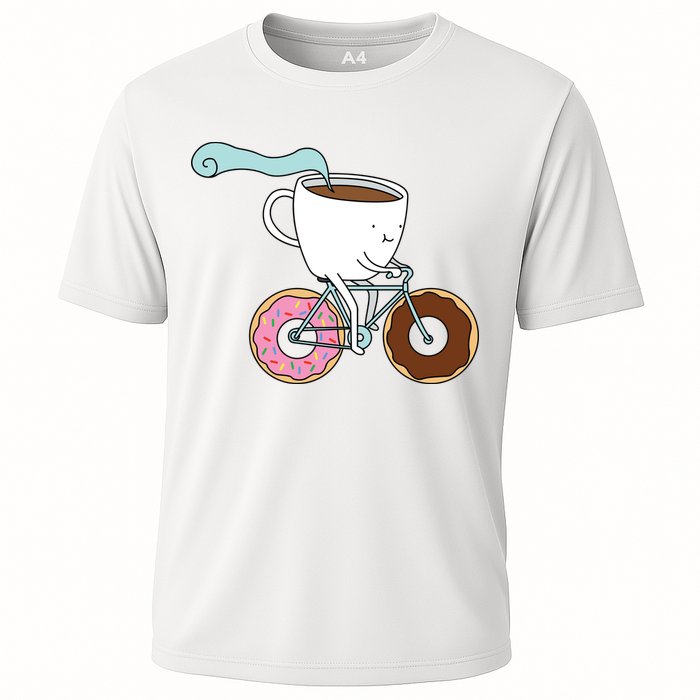 Donuts Coffee Bicycle  Cooling Performance Crew T-Shirt