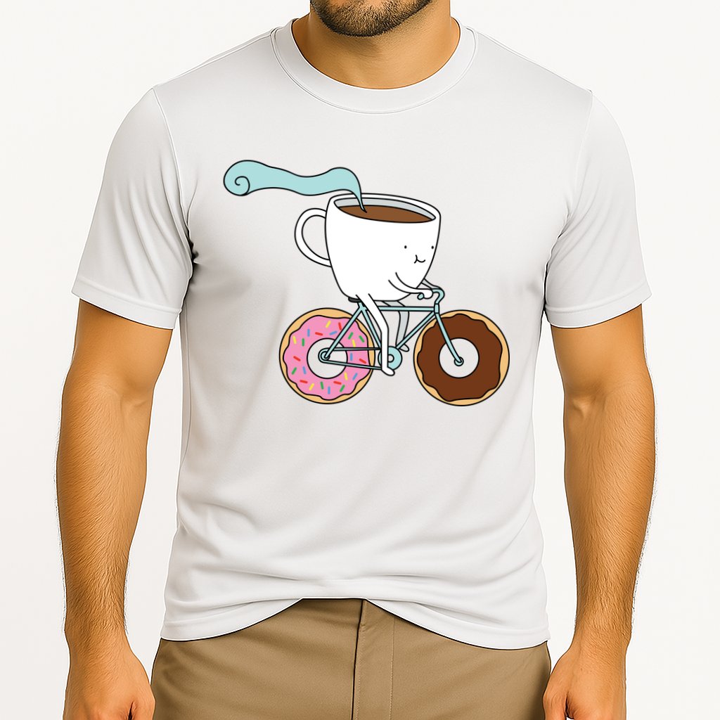 Donuts Coffee Bicycle  Cooling Performance Crew T-Shirt