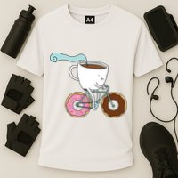 Donuts Coffee Bicycle  Cooling Performance Crew T-Shirt