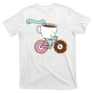 Donuts Coffee Bicycle  T-Shirt