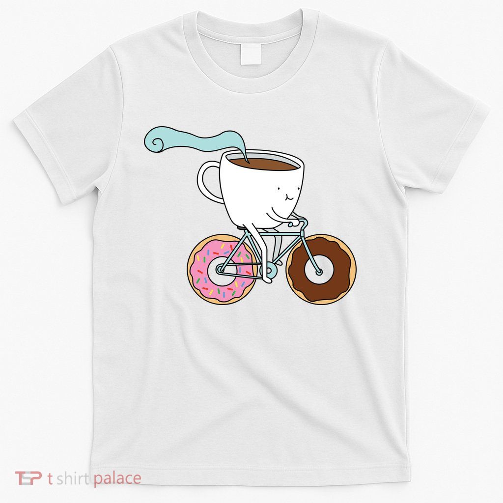 Donuts Coffee Bicycle  T-Shirt